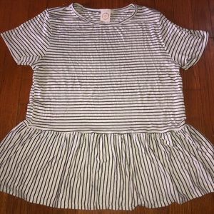 Striped peplum style shirt